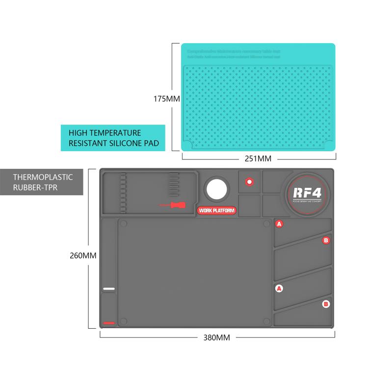 RF4 RF-PO2 High Temperature Anti-Slip Repair Silicone Pad