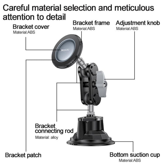 Yesido C281 Car Suction Cup Strong Magnetic Phone Shooting Holder Standard Version, C281