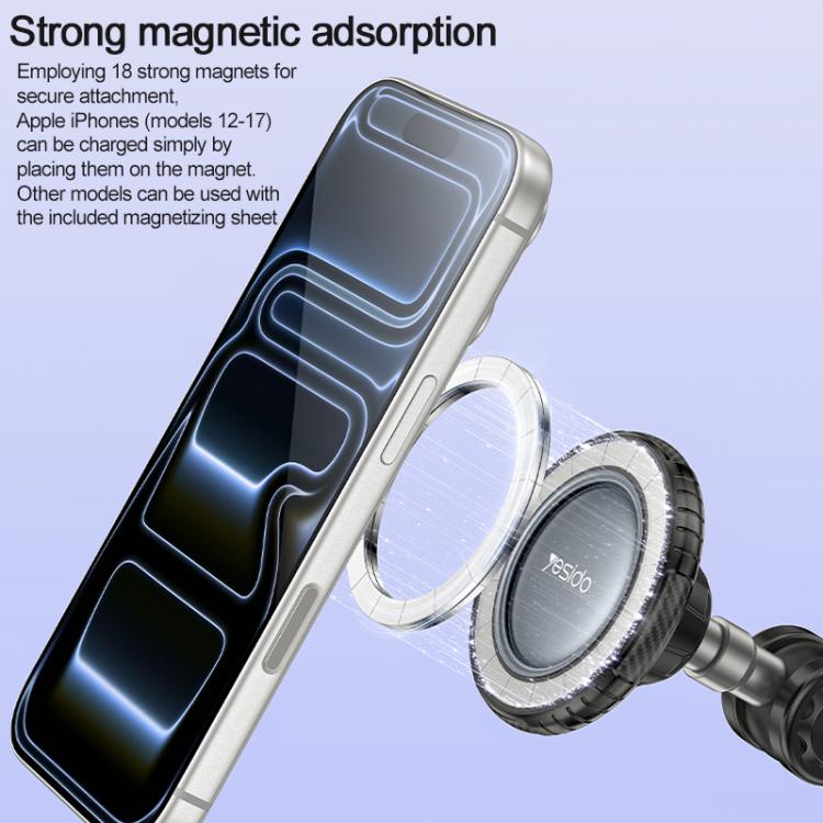 Yesido C281 Car Suction Cup Strong Magnetic Phone Shooting Holder Standard Version, C281