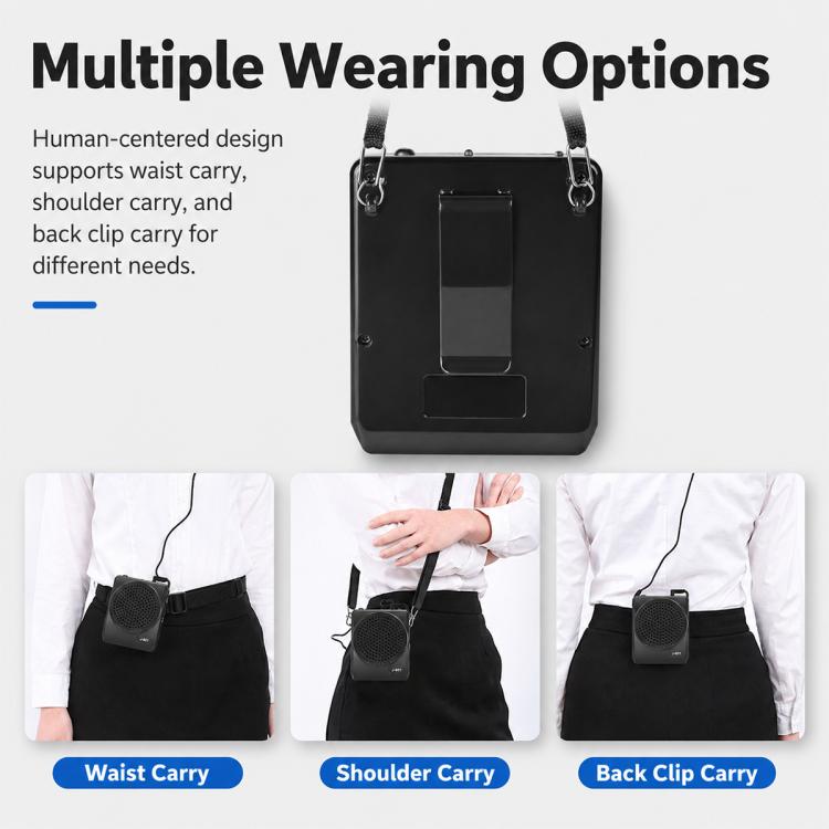 J-801 Portable Waist Hanging Microphone Teaching Voice Amplifier, J-801