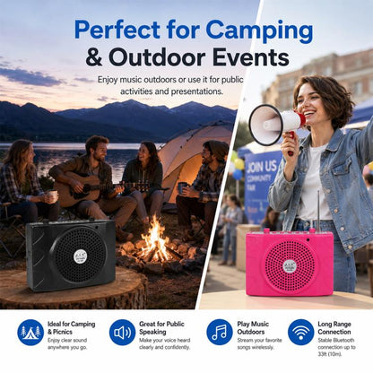 KU-898 Bluetooth Portable Microphone Teaching Voice Amplifier, US Plug, EU Plug, UK Plug