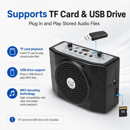 KU-898 Bluetooth Portable Microphone Teaching Voice Amplifier, US Plug, EU Plug, UK Plug