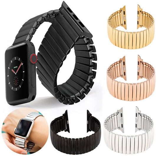 Elastic Aluminum Watchband, For Apple Watch Series 7 41mm / 6 & SE & 5 & 4 40mm / 3 & 2 & 1 38mm, For Apple Watch Series 8&7 41mm / SE 2&6&SE&5&4 40mm / 3&2&1 38mm, For Apple Watch Ultra 49mm / Series 8&7 45mm / SE 2&6&SE&5&4 44mm / 3&2&1 42mm���������...
