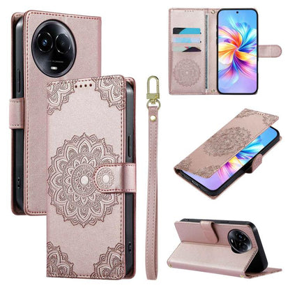 Totem Embossed Magnetic Closure Vegan Leather Phone Case with Strap, For Realme C75 4G / 14X 5G, For Realme C63 4G / Narzo N63 4G, For Realme 13+, For Realme 12+ / 12 4G / 13 4G, For Realme 13 Pro / 13 Pro+, For Realme 12 5G / 12X 5G / C65 5G          ...