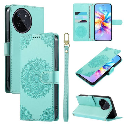 Totem Embossed Magnetic Closure Vegan Leather Phone Case with Strap, For Realme C75 4G / 14X 5G, For Realme C63 4G / Narzo N63 4G, For Realme 13+, For Realme 12+ / 12 4G / 13 4G, For Realme 13 Pro / 13 Pro+, For Realme 12 5G / 12X 5G / C65 5G          ...