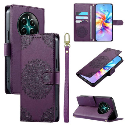 Totem Embossed Magnetic Closure Vegan Leather Phone Case with Strap, For Realme C75 4G / 14X 5G, For Realme C63 4G / Narzo N63 4G, For Realme 13+, For Realme 12+ / 12 4G / 13 4G, For Realme 13 Pro / 13 Pro+, For Realme 12 5G / 12X 5G / C65 5G          ...