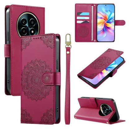 Totem Embossed Magnetic Closure Vegan Leather Phone Case with Strap, For Realme C75 4G / 14X 5G, For Realme C63 4G / Narzo N63 4G, For Realme 13+, For Realme 12+ / 12 4G / 13 4G, For Realme 13 Pro / 13 Pro+, For Realme 12 5G / 12X 5G / C65 5G          ...