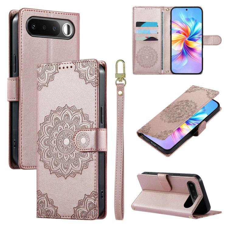 Totem Embossed Magnetic Closure Vegan Leather Phone Case with Strap, For Realme 16T 5G, For Realme C100 4G, For Realme C85 / 15X / C83 5G, For Realme 16 5G, For Realme 16 Pro+ 5G, For Realme 16 Pro 5G, For Realme C85 Pro 4G, For Realme 15T 5G          ...
