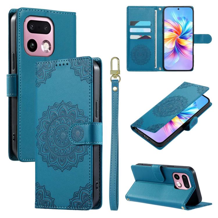 Totem Embossed Magnetic Closure Vegan Leather Phone Case with Strap, For Realme 16T 5G, For Realme C100 4G, For Realme C85 / 15X / C83 5G, For Realme 16 5G, For Realme 16 Pro+ 5G, For Realme 16 Pro 5G, For Realme C85 Pro 4G, For Realme 15T 5G          ...