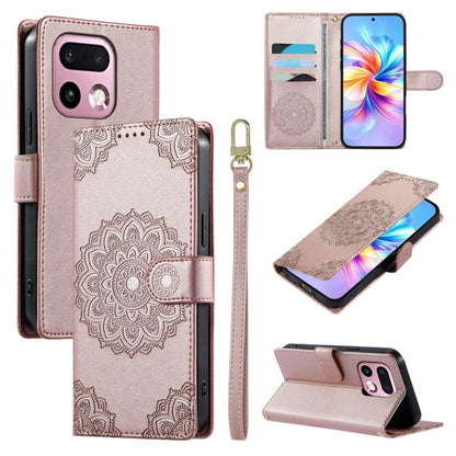 Totem Embossed Magnetic Closure Vegan Leather Phone Case with Strap, For Realme 16T 5G, For Realme C100 4G, For Realme C85 / 15X / C83 5G, For Realme 16 5G, For Realme 16 Pro+ 5G, For Realme 16 Pro 5G, For Realme C85 Pro 4G, For Realme 15T 5G          ...