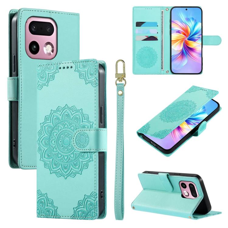 Totem Embossed Magnetic Closure Vegan Leather Phone Case with Strap, For Realme 16T 5G, For Realme C100 4G, For Realme C85 / 15X / C83 5G, For Realme 16 5G, For Realme 16 Pro+ 5G, For Realme 16 Pro 5G, For Realme C85 Pro 4G, For Realme 15T 5G          ...