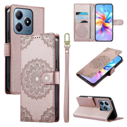 Totem Embossed Magnetic Closure Vegan Leather Phone Case with Strap, For Realme C75 4G / 14X 5G, For Realme C63 4G / Narzo N63 4G, For Realme 13+, For Realme 12+ / 12 4G / 13 4G, For Realme 13 Pro / 13 Pro+, For Realme 12 5G / 12X 5G / C65 5G          ...