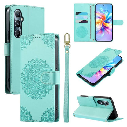 Totem Embossed Magnetic Closure Vegan Leather Phone Case with Strap, For Realme 11 Pro / 11 Pro+, For Realme C65 4G, For Realme C55 4G / Narzo N55 4G