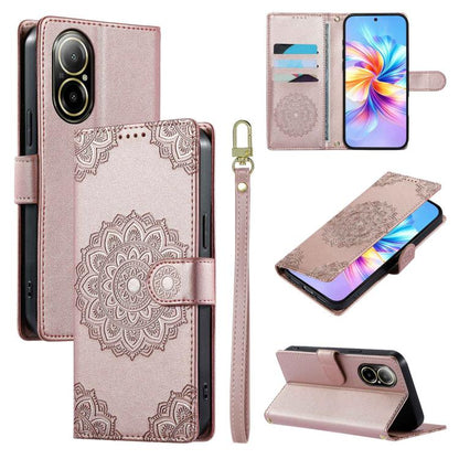 Totem Embossed Magnetic Closure Vegan Leather Phone Case with Strap, For Realme C75 4G / 14X 5G, For Realme C63 4G / Narzo N63 4G, For Realme 13+, For Realme 12+ / 12 4G / 13 4G, For Realme 13 Pro / 13 Pro+, For Realme 12 5G / 12X 5G / C65 5G          ...