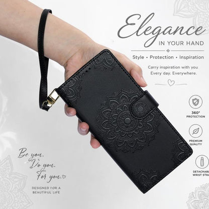 Totem Embossed Magnetic Closure Vegan Leather Phone Case with Strap, For Realme C75 4G / 14X 5G, For Realme C63 4G / Narzo N63 4G, For Realme 13+, For Realme 12+ / 12 4G / 13 4G, For Realme 13 Pro / 13 Pro+, For Realme 12 5G / 12X 5G / C65 5G          ...