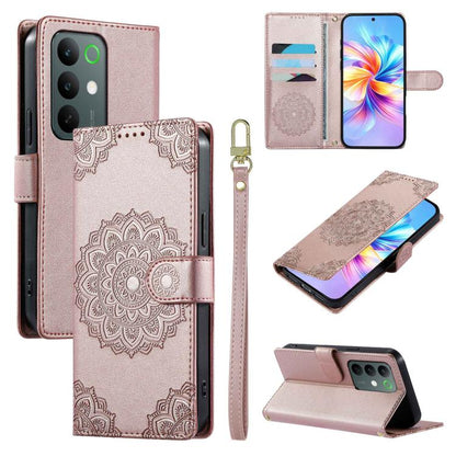 Totem Embossed Magnetic Closure Vegan Leather Phone Case with Strap, For Realme 16T 5G, For Realme C100 4G, For Realme C85 / 15X / C83 5G, For Realme 16 5G, For Realme 16 Pro+ 5G, For Realme 16 Pro 5G, For Realme C85 Pro 4G, For Realme 15T 5G          ...