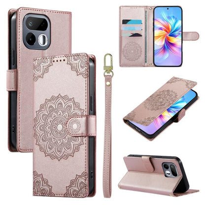 Totem Embossed Magnetic Closure Vegan Leather Phone Case with Strap, For Realme 16T 5G, For Realme C100 4G, For Realme C85 / 15X / C83 5G, For Realme 16 5G, For Realme 16 Pro+ 5G, For Realme 16 Pro 5G, For Realme C85 Pro 4G, For Realme 15T 5G          ...