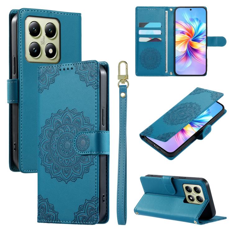 Totem Embossed Magnetic Closure Vegan Leather Phone Case with Strap, For Xiaomi Poco M7 4G 171mm, For Xiaomi 15T Pro 5G, For Xiaomi 15T 5G, For Xiaomi Poco F7 / Redmi Turbo 4 Pro, For Xiaomi 15 Ultra, For Xiaomi Poco X7 Pro / Redmi Turbo 4             ...