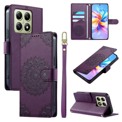 Totem Embossed Magnetic Closure Vegan Leather Phone Case with Strap, For Xiaomi Poco M7 4G 171mm, For Xiaomi 15T Pro 5G, For Xiaomi 15T 5G, For Xiaomi Poco F7 / Redmi Turbo 4 Pro, For Xiaomi 15 Ultra, For Xiaomi Poco X7 Pro / Redmi Turbo 4             ...