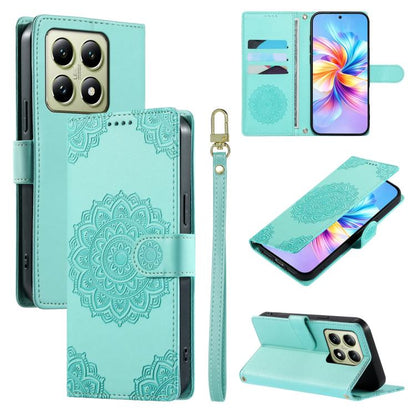 Totem Embossed Magnetic Closure Vegan Leather Phone Case with Strap, For Xiaomi Poco M7 4G 171mm, For Xiaomi 15T Pro 5G, For Xiaomi 15T 5G, For Xiaomi Poco F7 / Redmi Turbo 4 Pro, For Xiaomi 15 Ultra, For Xiaomi Poco X7 Pro / Redmi Turbo 4             ...