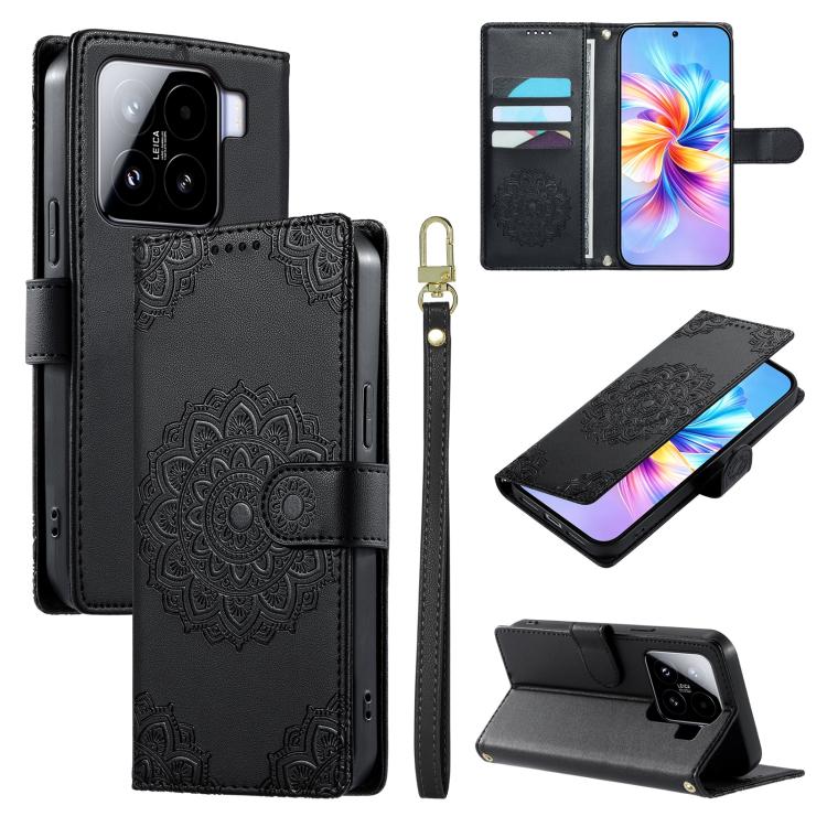 Totem Embossed Magnetic Closure Vegan Leather Phone Case with Strap, For Xiaomi Poco M7 4G 171mm, For Xiaomi 15T Pro 5G, For Xiaomi 15T 5G, For Xiaomi Poco F7 / Redmi Turbo 4 Pro, For Xiaomi 15 Ultra, For Xiaomi Poco X7 Pro / Redmi Turbo 4             ...