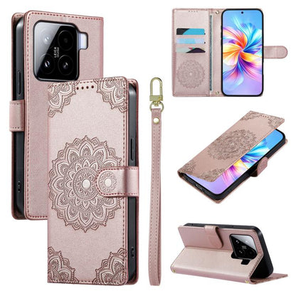 Totem Embossed Magnetic Closure Vegan Leather Phone Case with Strap, For Xiaomi Poco M7 4G 171mm, For Xiaomi 15T Pro 5G, For Xiaomi 15T 5G, For Xiaomi Poco F7 / Redmi Turbo 4 Pro, For Xiaomi 15 Ultra, For Xiaomi Poco X7 Pro / Redmi Turbo 4             ...