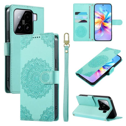 Totem Embossed Magnetic Closure Vegan Leather Phone Case with Strap, For Xiaomi Poco M7 4G 171mm, For Xiaomi 15T Pro 5G, For Xiaomi 15T 5G, For Xiaomi Poco F7 / Redmi Turbo 4 Pro, For Xiaomi 15 Ultra, For Xiaomi Poco X7 Pro / Redmi Turbo 4             ...
