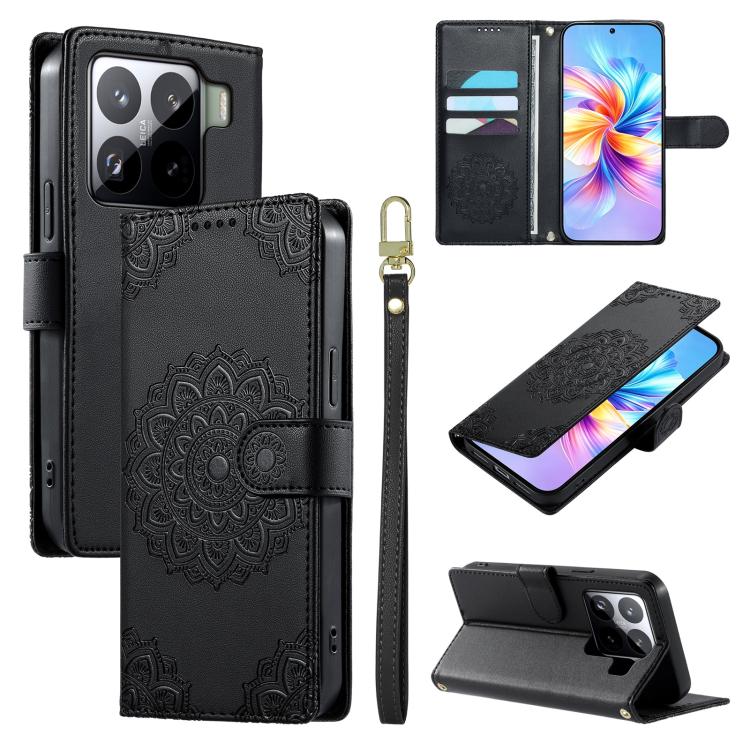 Totem Embossed Magnetic Closure Vegan Leather Phone Case with Strap, For Xiaomi Poco M7 4G 171mm, For Xiaomi 15T Pro 5G, For Xiaomi 15T 5G, For Xiaomi Poco F7 / Redmi Turbo 4 Pro, For Xiaomi 15 Ultra, For Xiaomi Poco X7 Pro / Redmi Turbo 4             ...