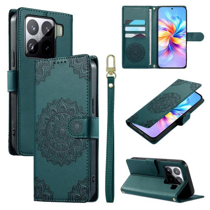 Totem Embossed Magnetic Closure Vegan Leather Phone Case with Strap, For Xiaomi Poco M7 4G 171mm, For Xiaomi 15T Pro 5G, For Xiaomi 15T 5G, For Xiaomi Poco F7 / Redmi Turbo 4 Pro, For Xiaomi 15 Ultra, For Xiaomi Poco X7 Pro / Redmi Turbo 4             ...