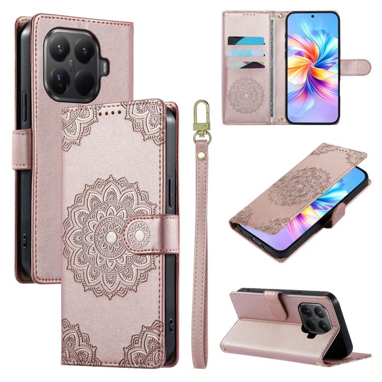 Totem Embossed Magnetic Closure Vegan Leather Phone Case with Strap, For Xiaomi Poco M7 4G 171mm, For Xiaomi 15T Pro 5G, For Xiaomi 15T 5G, For Xiaomi Poco F7 / Redmi Turbo 4 Pro, For Xiaomi 15 Ultra, For Xiaomi Poco X7 Pro / Redmi Turbo 4             ...