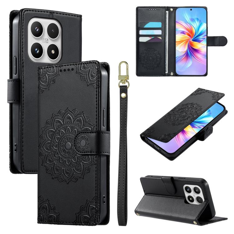 Totem Embossed Magnetic Closure Vegan Leather Phone Case with Strap, For Xiaomi 17 Max, For Xiaomi 17T Pro 5G, For Xiaomi 17T 5G, For Xiaomi Poco X8 Pro Max / Redmi Turbo 5 Max, For Xiaomi Poco X8 Pro 5G / Redmi Turbo 5 5G, For Xiaomi 17 Ultra         ...