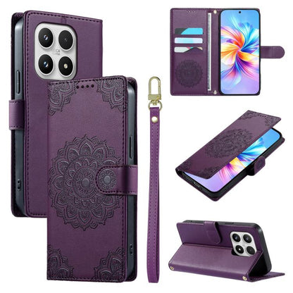 Totem Embossed Magnetic Closure Vegan Leather Phone Case with Strap, For Xiaomi 17 Max, For Xiaomi 17T Pro 5G, For Xiaomi 17T 5G, For Xiaomi Poco X8 Pro Max / Redmi Turbo 5 Max, For Xiaomi Poco X8 Pro 5G / Redmi Turbo 5 5G, For Xiaomi 17 Ultra         ...