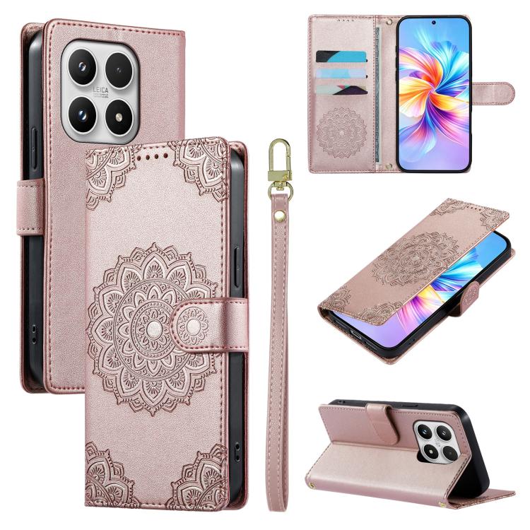Totem Embossed Magnetic Closure Vegan Leather Phone Case with Strap, For Xiaomi 17 Max, For Xiaomi 17T Pro 5G, For Xiaomi 17T 5G, For Xiaomi Poco X8 Pro Max / Redmi Turbo 5 Max, For Xiaomi Poco X8 Pro 5G / Redmi Turbo 5 5G, For Xiaomi 17 Ultra         ...