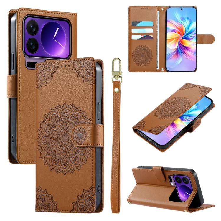 Totem Embossed Magnetic Closure Vegan Leather Phone Case with Strap, For Xiaomi 17 Max, For Xiaomi 17T Pro 5G, For Xiaomi 17T 5G, For Xiaomi Poco X8 Pro Max / Redmi Turbo 5 Max, For Xiaomi Poco X8 Pro 5G / Redmi Turbo 5 5G, For Xiaomi 17 Ultra         ...