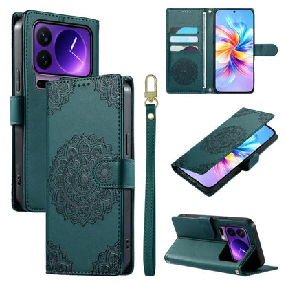 Totem Embossed Magnetic Closure Vegan Leather Phone Case with Strap, For Xiaomi 17 Max, For Xiaomi 17T Pro 5G, For Xiaomi 17T 5G, For Xiaomi Poco X8 Pro Max / Redmi Turbo 5 Max, For Xiaomi Poco X8 Pro 5G / Redmi Turbo 5 5G, For Xiaomi 17 Ultra         ...