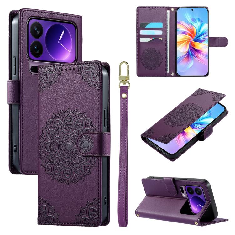 Totem Embossed Magnetic Closure Vegan Leather Phone Case with Strap, For Xiaomi 17 Max, For Xiaomi 17T Pro 5G, For Xiaomi 17T 5G, For Xiaomi Poco X8 Pro Max / Redmi Turbo 5 Max, For Xiaomi Poco X8 Pro 5G / Redmi Turbo 5 5G, For Xiaomi 17 Ultra         ...