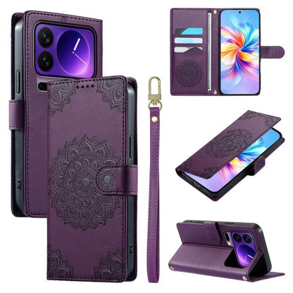 Totem Embossed Magnetic Closure Vegan Leather Phone Case with Strap, For Xiaomi 17 Max, For Xiaomi 17T Pro 5G, For Xiaomi 17T 5G, For Xiaomi Poco X8 Pro Max / Redmi Turbo 5 Max, For Xiaomi Poco X8 Pro 5G / Redmi Turbo 5 5G, For Xiaomi 17 Ultra         ...