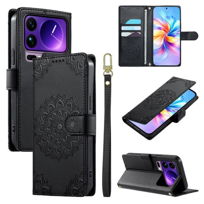 Totem Embossed Magnetic Closure Vegan Leather Phone Case with Strap, For Xiaomi 17 Max, For Xiaomi 17T Pro 5G, For Xiaomi 17T 5G, For Xiaomi Poco X8 Pro Max / Redmi Turbo 5 Max, For Xiaomi Poco X8 Pro 5G / Redmi Turbo 5 5G, For Xiaomi 17 Ultra         ...