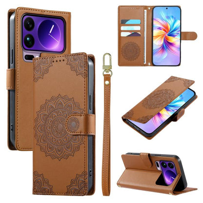 Totem Embossed Magnetic Closure Vegan Leather Phone Case with Strap, For Xiaomi 17 Max, For Xiaomi 17T Pro 5G, For Xiaomi 17T 5G, For Xiaomi Poco X8 Pro Max / Redmi Turbo 5 Max, For Xiaomi Poco X8 Pro 5G / Redmi Turbo 5 5G, For Xiaomi 17 Ultra         ...