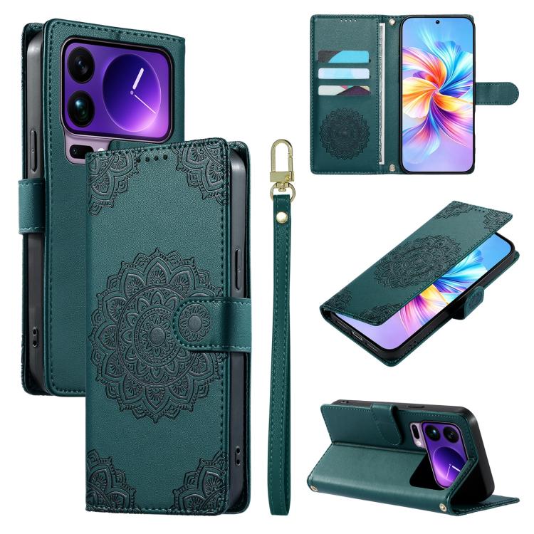 Totem Embossed Magnetic Closure Vegan Leather Phone Case with Strap, For Xiaomi 17 Max, For Xiaomi 17T Pro 5G, For Xiaomi 17T 5G, For Xiaomi Poco X8 Pro Max / Redmi Turbo 5 Max, For Xiaomi Poco X8 Pro 5G / Redmi Turbo 5 5G, For Xiaomi 17 Ultra         ...