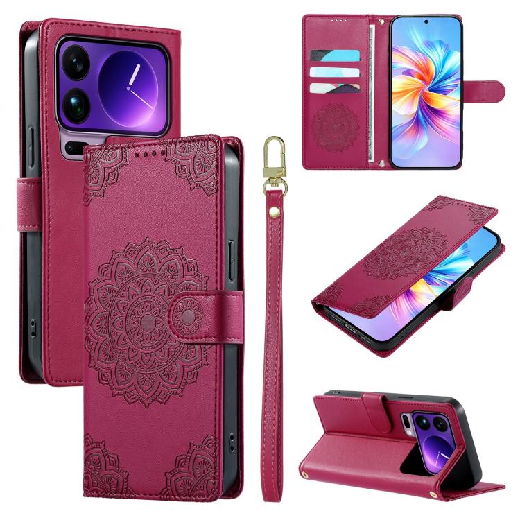 Totem Embossed Magnetic Closure Vegan Leather Phone Case with Strap, For Xiaomi 17 Max, For Xiaomi 17T Pro 5G, For Xiaomi 17T 5G, For Xiaomi Poco X8 Pro Max / Redmi Turbo 5 Max, For Xiaomi Poco X8 Pro 5G / Redmi Turbo 5 5G, For Xiaomi 17 Ultra         ...