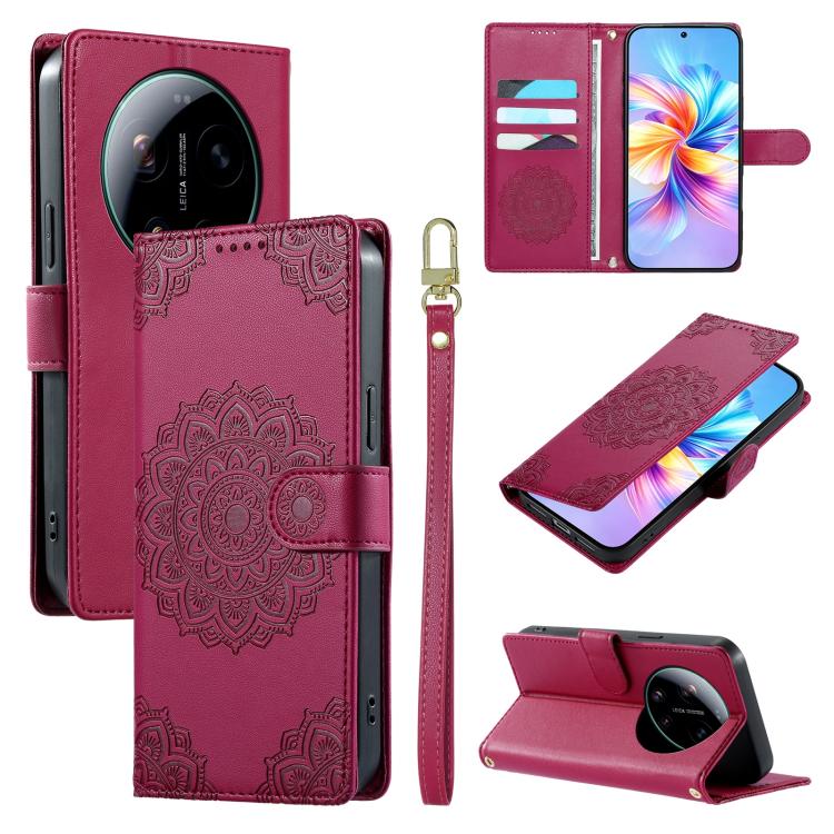 Totem Embossed Magnetic Closure Vegan Leather Phone Case with Strap, For Xiaomi 17 Max, For Xiaomi 17T Pro 5G, For Xiaomi 17T 5G, For Xiaomi Poco X8 Pro Max / Redmi Turbo 5 Max, For Xiaomi Poco X8 Pro 5G / Redmi Turbo 5 5G, For Xiaomi 17 Ultra         ...