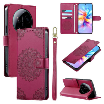 Totem Embossed Magnetic Closure Vegan Leather Phone Case with Strap, For Xiaomi 17 Max, For Xiaomi 17T Pro 5G, For Xiaomi 17T 5G, For Xiaomi Poco X8 Pro Max / Redmi Turbo 5 Max, For Xiaomi Poco X8 Pro 5G / Redmi Turbo 5 5G, For Xiaomi 17 Ultra         ...