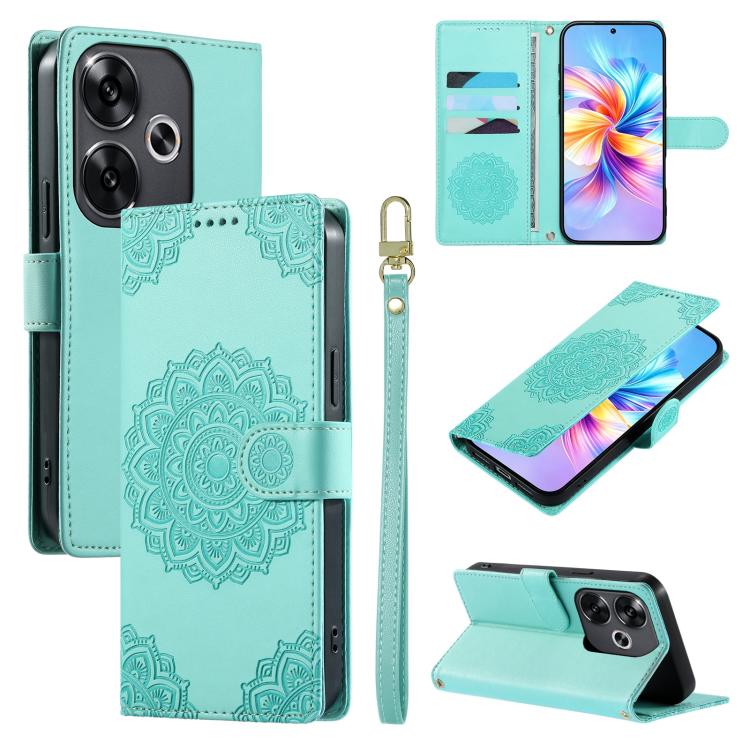 Totem Embossed Magnetic Closure Vegan Leather Phone Case with Strap, For Xiaomi Poco M7 4G 171mm, For Xiaomi 15T Pro 5G, For Xiaomi 15T 5G, For Xiaomi Poco F7 / Redmi Turbo 4 Pro, For Xiaomi 15 Ultra, For Xiaomi Poco X7 Pro / Redmi Turbo 4             ...