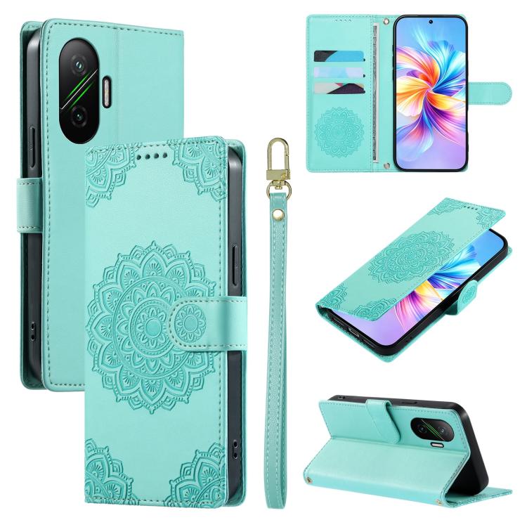 Totem Embossed Magnetic Closure Vegan Leather Phone Case with Strap, For Xiaomi Poco M7 4G 171mm, For Xiaomi 15T Pro 5G, For Xiaomi 15T 5G, For Xiaomi Poco F7 / Redmi Turbo 4 Pro, For Xiaomi 15 Ultra, For Xiaomi Poco X7 Pro / Redmi Turbo 4             ...