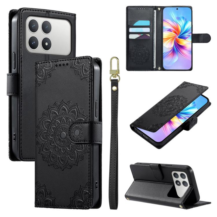 Totem Embossed Magnetic Closure Vegan Leather Phone Case with Strap, For Xiaomi 17 Max, For Xiaomi 17T Pro 5G, For Xiaomi 17T 5G, For Xiaomi Poco X8 Pro Max / Redmi Turbo 5 Max, For Xiaomi Poco X8 Pro 5G / Redmi Turbo 5 5G, For Xiaomi 17 Ultra         ...