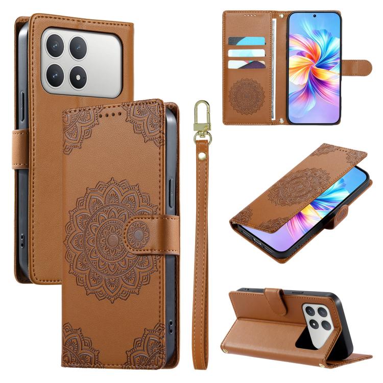 Totem Embossed Magnetic Closure Vegan Leather Phone Case with Strap, For Xiaomi 17 Max, For Xiaomi 17T Pro 5G, For Xiaomi 17T 5G, For Xiaomi Poco X8 Pro Max / Redmi Turbo 5 Max, For Xiaomi Poco X8 Pro 5G / Redmi Turbo 5 5G, For Xiaomi 17 Ultra         ...
