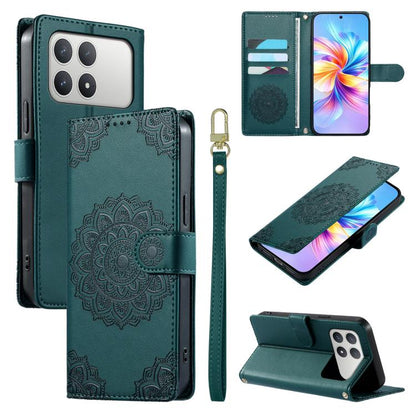 Totem Embossed Magnetic Closure Vegan Leather Phone Case with Strap, For Xiaomi 17 Max, For Xiaomi 17T Pro 5G, For Xiaomi 17T 5G, For Xiaomi Poco X8 Pro Max / Redmi Turbo 5 Max, For Xiaomi Poco X8 Pro 5G / Redmi Turbo 5 5G, For Xiaomi 17 Ultra         ...