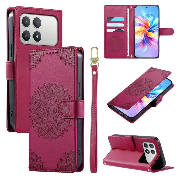 Totem Embossed Magnetic Closure Vegan Leather Phone Case with Strap, For Xiaomi 17 Max, For Xiaomi 17T Pro 5G, For Xiaomi 17T 5G, For Xiaomi Poco X8 Pro Max / Redmi Turbo 5 Max, For Xiaomi Poco X8 Pro 5G / Redmi Turbo 5 5G, For Xiaomi 17 Ultra         ...