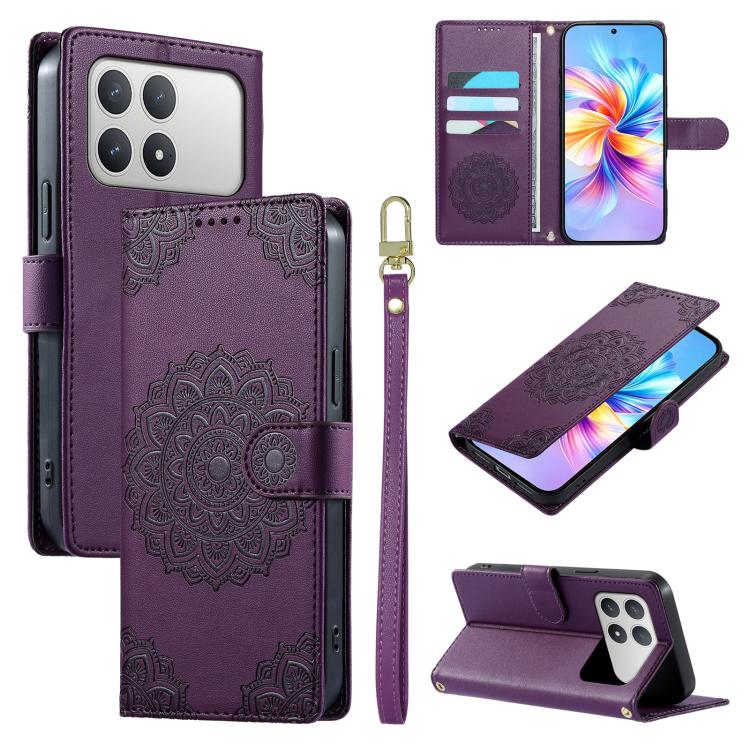 Totem Embossed Magnetic Closure Vegan Leather Phone Case with Strap, For Xiaomi 17 Max, For Xiaomi 17T Pro 5G, For Xiaomi 17T 5G, For Xiaomi Poco X8 Pro Max / Redmi Turbo 5 Max, For Xiaomi Poco X8 Pro 5G / Redmi Turbo 5 5G, For Xiaomi 17 Ultra         ...